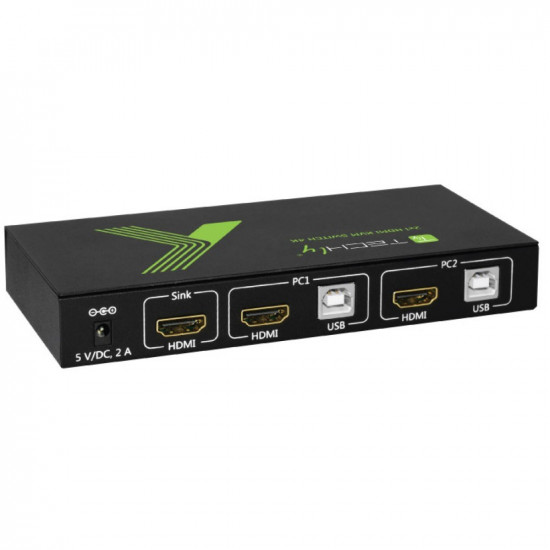 Techly 2x1 USB HDMI 4Kx2K IDATA KVM-HDMI2U KVM switch Black