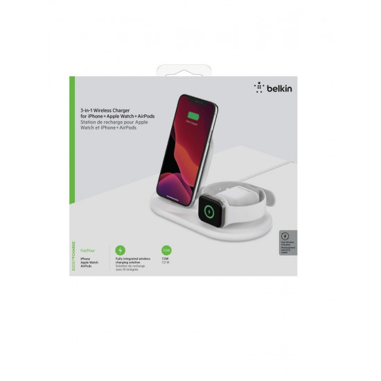 Belkin Boost Charge Headset, Smartphone, Smartwatch White USB Wireless charging Fast charging Indoor