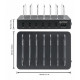 Manhattan Charging Station, 6x USB-A Ports, Outputs: 6x 2.4A, Smart IC, LED Indicator Lights, Black, Three Year Warranty, Box