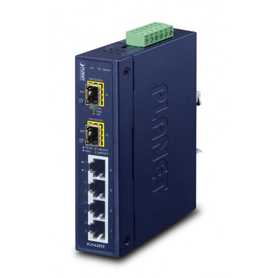 PLANET IGS-620TF network switch Unmanaged Gigabit Ethernet (10/100/1000) Blue