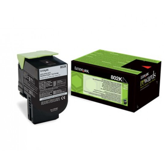 Lexmark 802K toner cartridge 1 pc(s) Original Black