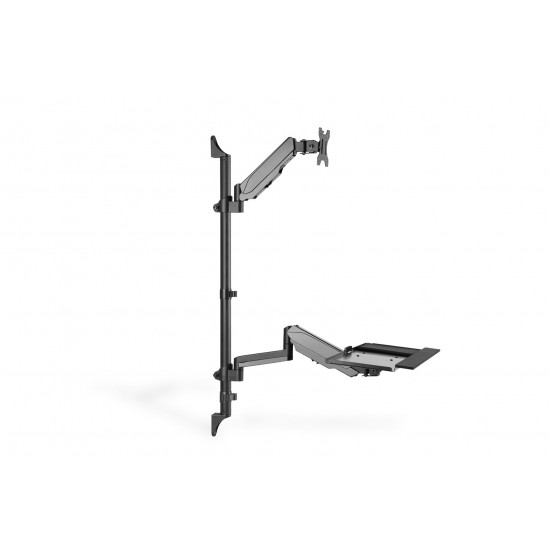 Digitus Flexible wall-mounted Stand/Sit workstation, single monitor