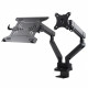 Maclean MC-813 Dual Desk Mount for a Monitor and a Laptop 17 -32 2x8kg VESA 75x75, 100x100