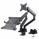 Maclean MC-813 Dual Desk Mount for a Monitor and a Laptop 17 -32 2x8kg VESA 75x75, 100x100