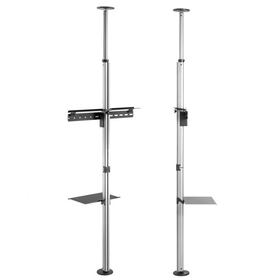 Telescopic TV holder, ceiling and floor with shelf Maclean MC-791N 37 -70, max. 30 kg