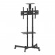 Manhattan TV & Monitor Mount, Trolley Stand, 1 screen, Screen Sizes: 37-65, Black, VESA 200x200 to 600x400mm, Max 40kg, LFD, Lifetime Warranty