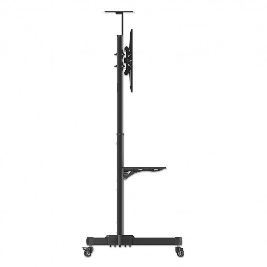 Manhattan TV & Monitor Mount, Trolley Stand, 1 screen, Screen Sizes: 37-65, Black, VESA 200x200 to 600x400mm, Max 40kg, LFD, Lifetime Warranty