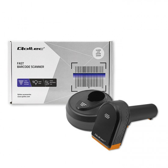 Qoltec 50878 Wireless 1D| 2D barcode reader |+ docking station