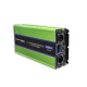 Qoltec Monolith Voltage Converter | Charging the battery | UPS | 2000W | 4000W |12V to 230V |Pure Sine | LCD black-green