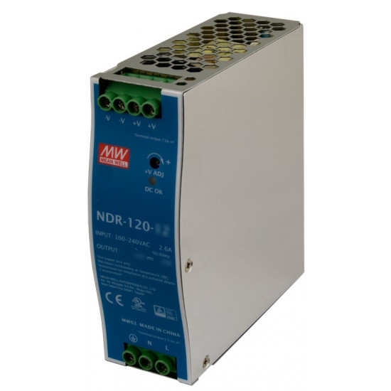 MEAN WELL DIN RAIL SWITCHING POWER SUPPLY NDR-120-48 48V/120W/2.5A