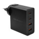 Qoltec GaN POWER PRO Charger | 2xUSB-C | 2xUSB | 130W | 5-20V | 1.5-5A | XP | Black