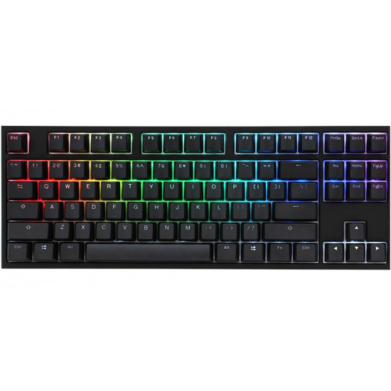 Ducky One 2 TKL PBT Gaming Keyboard, MX-Speed-Silver, RGB LED - black