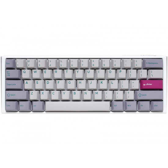 Ducky One 3 Mist Grey Mini Gaming Keyboard, RGB LED - MX-Brown (US)