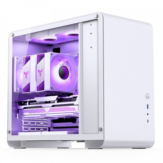 Jonsbo U4 Mini Micro-ATX Case, Tempered Glass - white