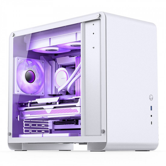 Jonsbo U4 Mini Micro-ATX Case, Tempered Glass - white