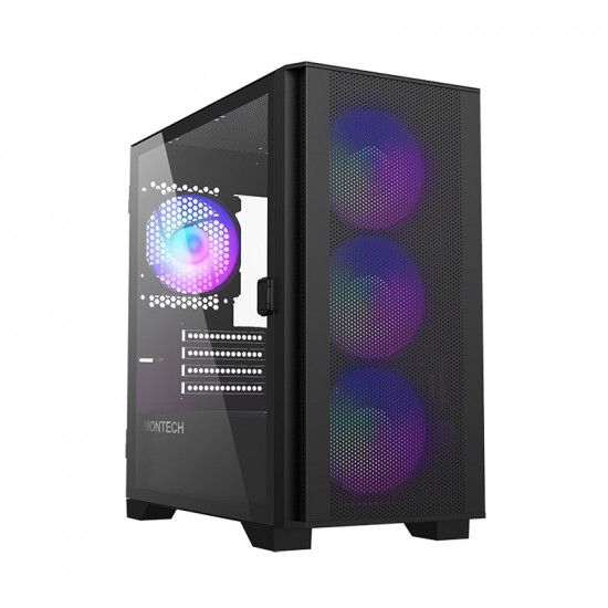 Montech AIR 100 ARGB, Micro-ATX, Tempered Glass - black