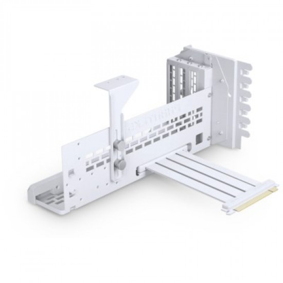 Phanteks Premium Vertical GPU Bracket + PCIe 4.0 x16 Riser Cable, DRGB - 220 mm, white