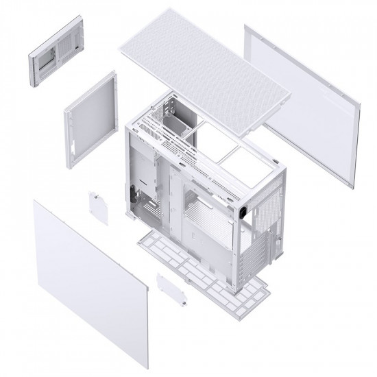 Jonsbo D41 Screen ATX Case, Tempered Glass - white