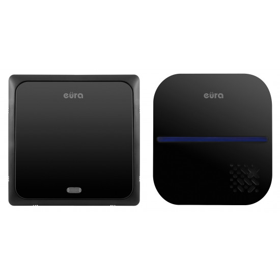 WIRELESS DOORBELL ''EURA'' WDP-84H2 ''BLUES'' battery-free BLACK