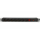 Extralink EXPDU7EU SW | Power Strip | 19 1U, 7 EU, with switch, 2m