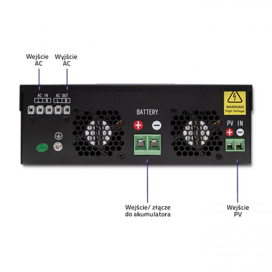 Qoltec 3KVA Hybrid Off-Grid Solar Inverter | 2.4kW | 80A | MPPT | Sine