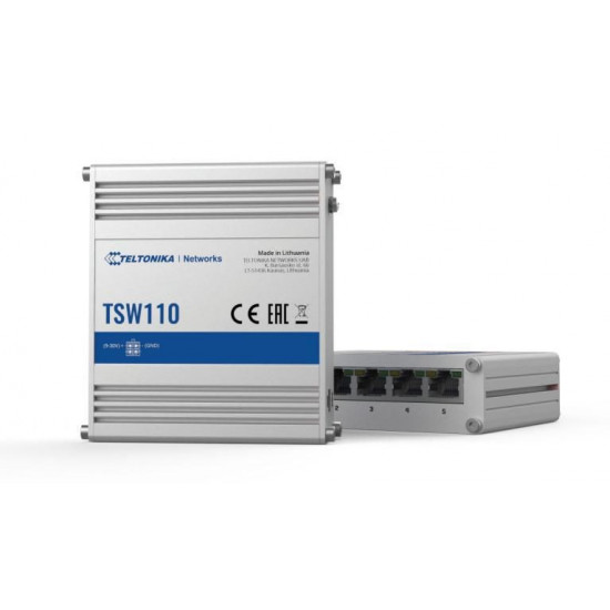 TELTONIKA TSW110 SWITCH 5X RJ45 1000MB/S, L2