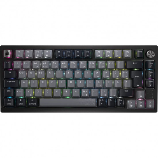 Corsair Gaming K65 Plus Wireless 75% RGB Gaming Keyboard, MLX RED - Black, Grey