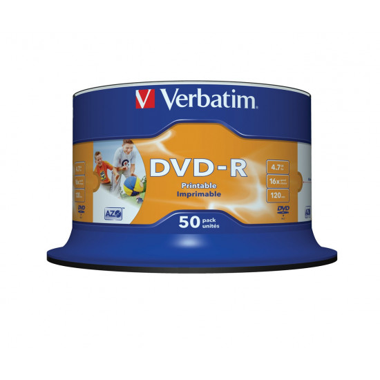 DVD-R 4.7GB 16X GENERAL WIDE/PHOTOPRINTABLE 50-SPINDLE