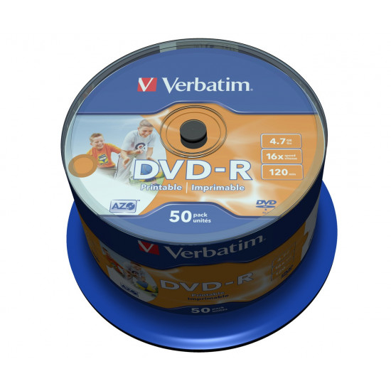 DVD-R 4.7GB 16X GENERAL WIDE/PHOTOPRINTABLE 50-SPINDLE