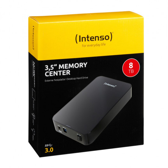 Intenso Memory Center external hard drive 8 TB 5400 RPM 3.5 USB 3.2 Gen 1 (3.1 Gen 1) Black