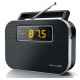 Muse M-081R Alarm function 2-band PLL portable radio Black