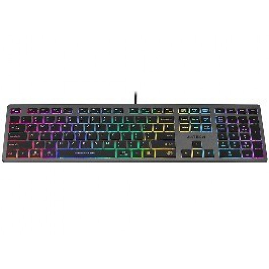 A4Tech FSTYLER FX60H (Neon Backlit) keyboard USB QWERTY Black, Grey