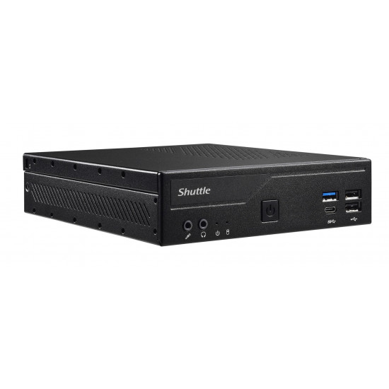 Shuttle Slim PC DH610 , S1700, 1x HDMI, 2x DP , 1x 2.5, 2x M.2, 2x LAN (Intel 1G + 2.5G), 2x COM, 24/7 permanent operation, incl. VESA