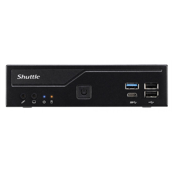 Shuttle Slim PC DH610 , S1700, 1x HDMI, 2x DP , 1x 2.5, 2x M.2, 2x LAN (Intel 1G + 2.5G), 2x COM, 24/7 permanent operation, incl. VESA