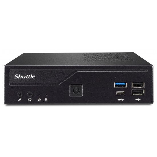 Shuttle Slim PC DH610 , S1700, 1x HDMI, 2x DP , 1x 2.5, 2x M.2, 2x LAN (Intel 1G + 2.5G), 2x COM, 24/7 permanent operation, incl. VESA