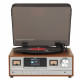 Denver MRD-52 retro stereo system with light wood turntable