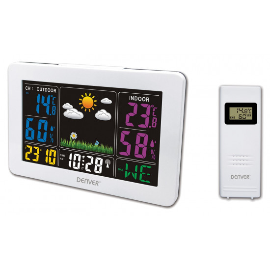 Denver WS-540WHITE digital weather station White AC/Battery