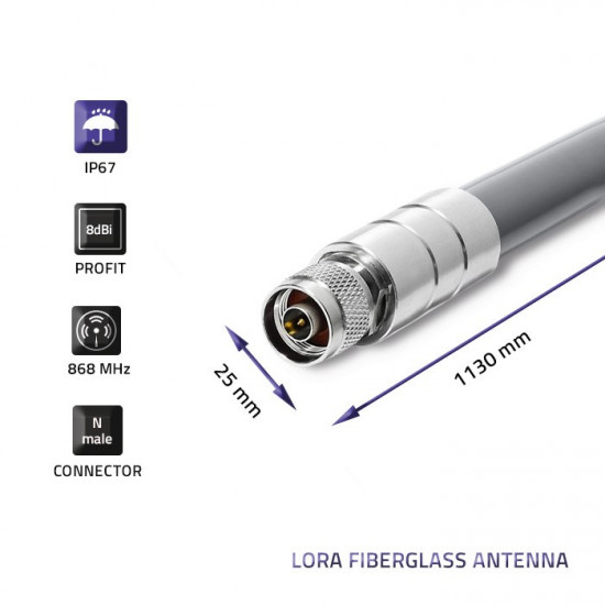 Qoltec LoRa Antenna | 8 dBi | External