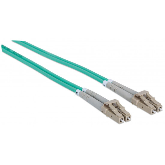 Intellinet 750097 LC/LC 50/125 Duplex Multimode OM3 Fiber Optic Patch Cable (10m)