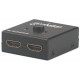 Manhattan HDMI Switch 2-Port, 4K@30Hz, Bi-Directional, Black, Displays output from x1 HDMI source to x2 HD displays (same output to both displays) or Connects x2 HDMI sources to x1 display, Manual Selection, No external power required, 3 Year Warranty