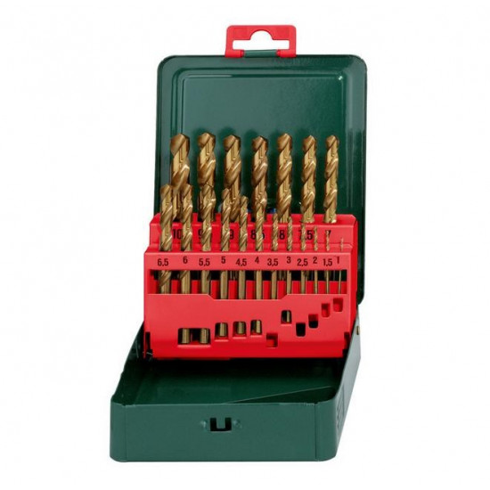 HSS-TIN METAL DRILL BIT SET 19elem. 1 - 10mm