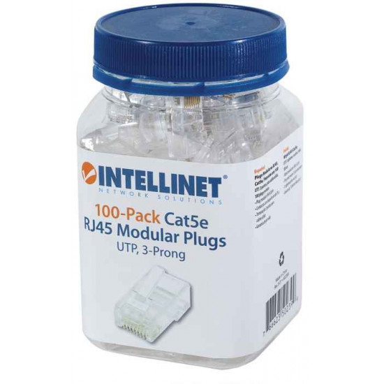 Intellinet RJ45 Modular Plugs, Cat5e,