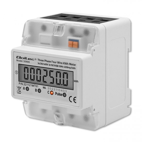 Three phase consumption  meter, 230V,