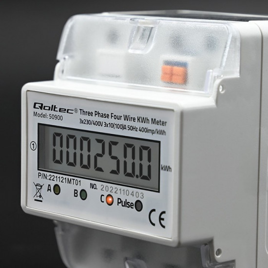 Three phase consumption  meter, 230V,