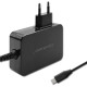 Qoltec GaN POWER PRO Charger | 1xUSB-C | 90W | 5-20V | 3-4.5A | Black