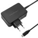 Qoltec GaN POWER PRO Charger | 1xUSB-C | 90W | 5-20V | 3-4.5A | Black