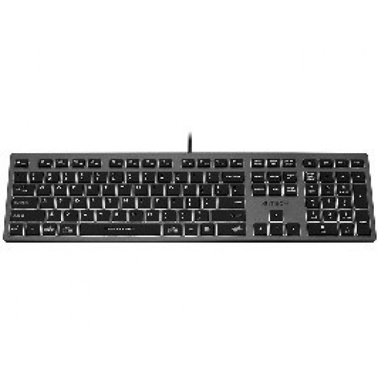 A4Tech FSTYLER FX60H (White Backlit) keyboard USB QWERTY Black, Grey