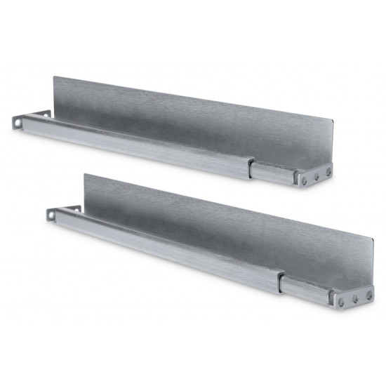 Mounting rails for network cabinets with a depth of 600 to 800mm, maximum load 100kg