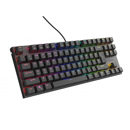 Genesis | THOR 303 TKL | Black | Mechanical Gaming Keyboard | Wired | RGB LED light | US | USB Type-A | 865 g | Replaceable HOT SWAP Switches