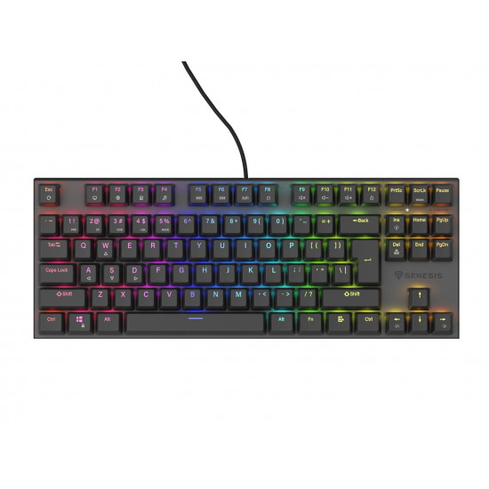 Genesis | THOR 303 TKL | Black | Mechanical Gaming Keyboard | Wired | RGB LED light | US | USB Type-A | 865 g | Replaceable HOT SWAP Switches